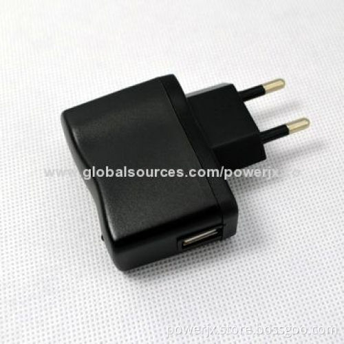 2 Pins Plug Designed 100% OEM Compatible 5V/1,000mA USB Adapter, Over-temperature Protection
